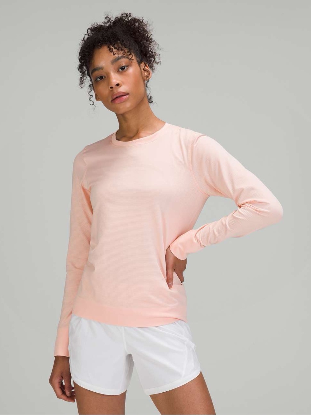 Lululemon Swiftly Breathe Long Sleeve Shirt
Pink Mist Size 8 Workout Top